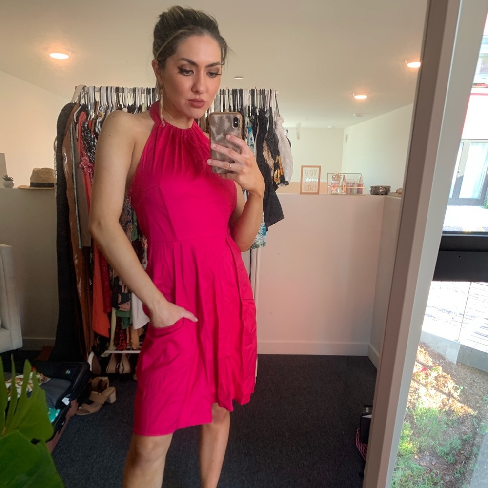 Jessica Simpson Halter Neck Pocket Dress